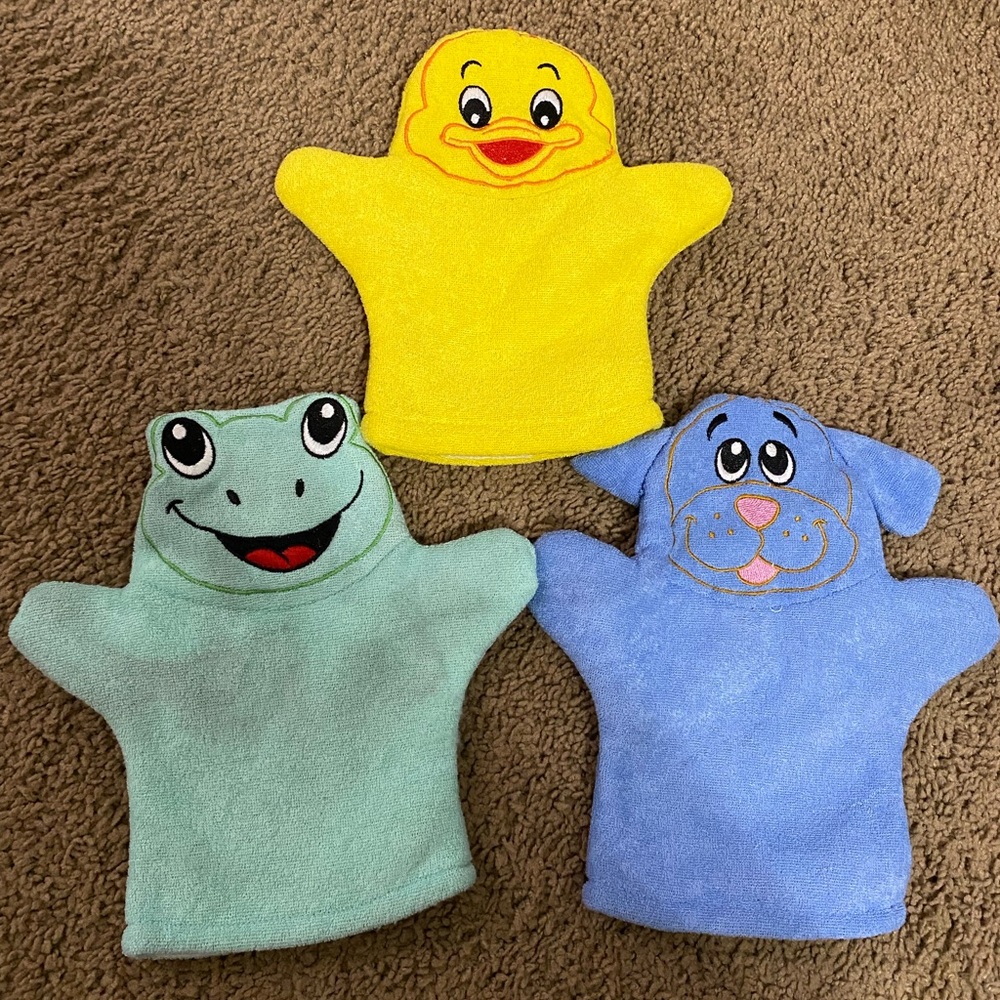 Baby/Toddler Hand Puppet Washing Cloths